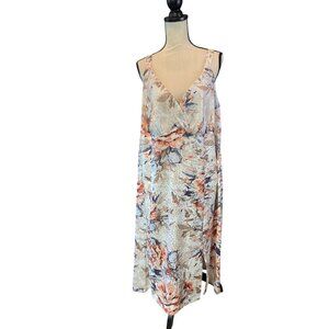 Cato Est 1946 Floral Sleeveless Midi Dress V Neck 18/20W Lightweight Cottagecore